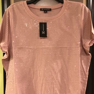 Inc Sparkle studded T-shirt